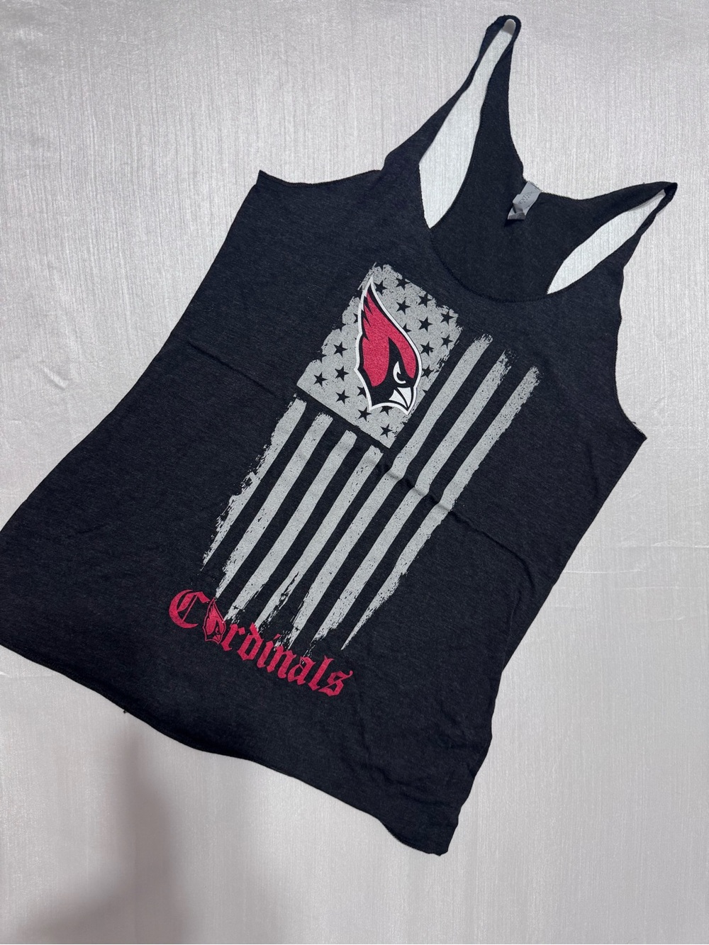 Next Level Apparel Black Cardinals Graphic Racerback Tank